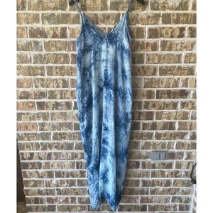 Lovestitch Tie Dye Blue Maxi Dress, Size S/M